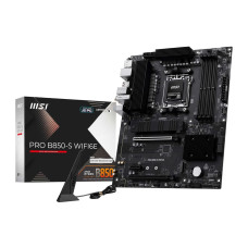 MSI PRO B850-S WIFI6E Motherboard, ATX - Supports AMD Ryzen 9000/8000 / 7000 Processors, AM5 - DDR5 Memory Boost (8200+ MT/s OC), PCIe 4.0 x16, M.2 Gen5, Wi-Fi 6E, 2.5G LAN